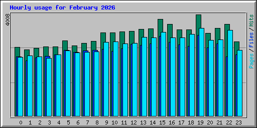 Hourly usage for February 2026