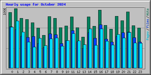 Hourly usage for October 2024